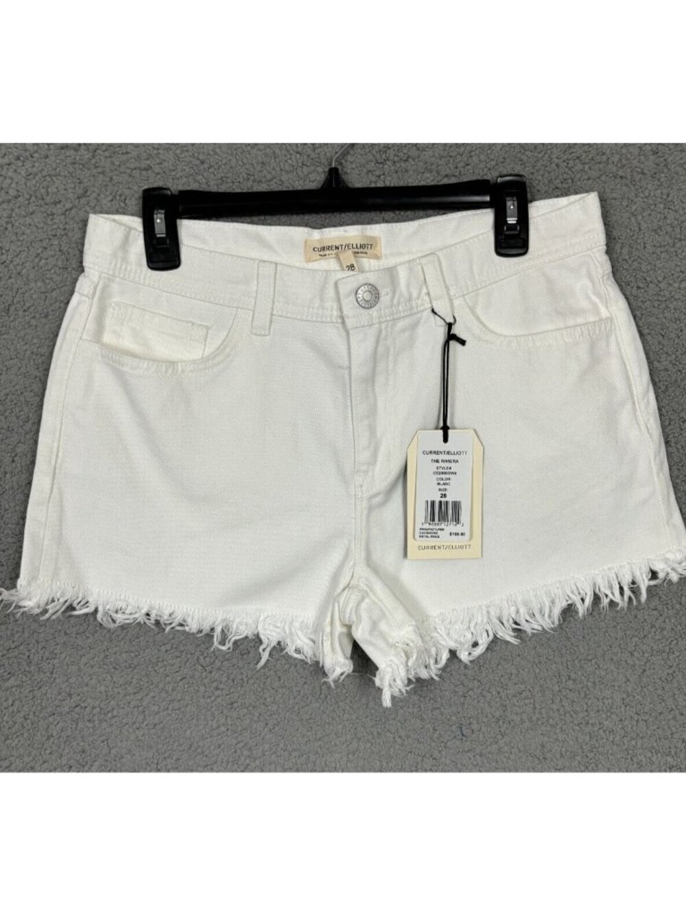 Current Elliott  Women'sThe Riviera Mid Rise Short White, Size 28 New With Tag's